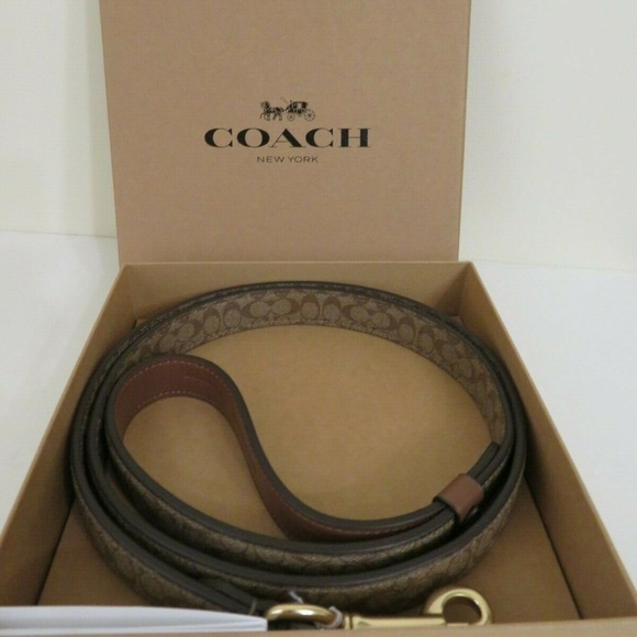 2 PIECE GIFT SET: Coach SMALL LOGO Dog Leash+Strap - Picture 4 of 13